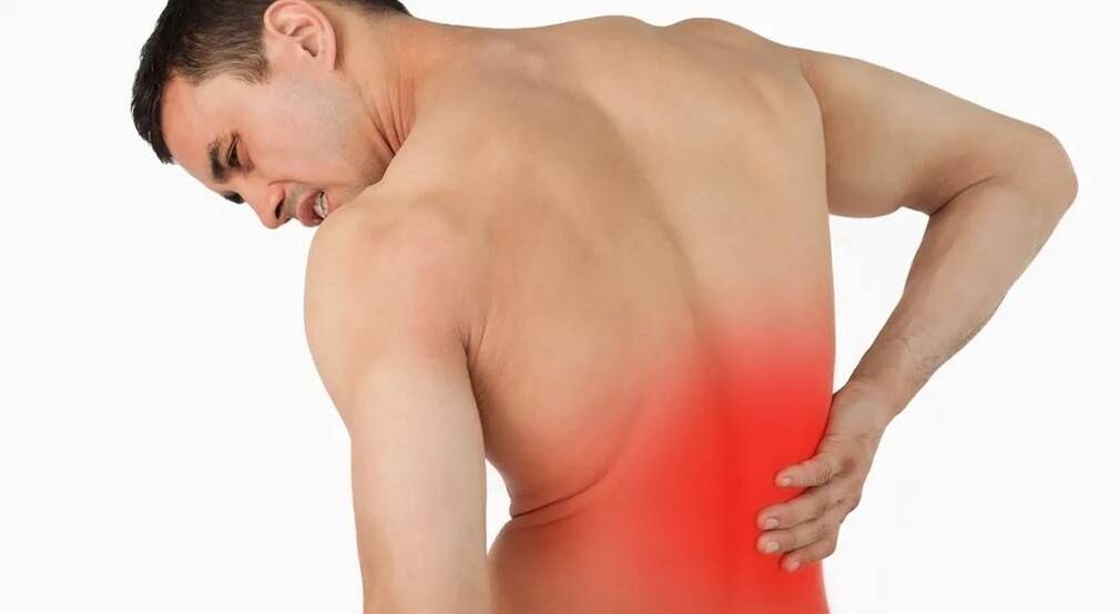 Back pain is a symptom of all stages of the development of osteochondrosis